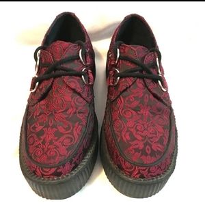 TUK Baroque Embroidered Creepers US women's 6